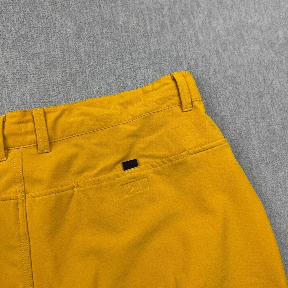 The North Face Shorts Men 36 Yellow Stretch Rolling Sun Packable Flashdry Zip 9